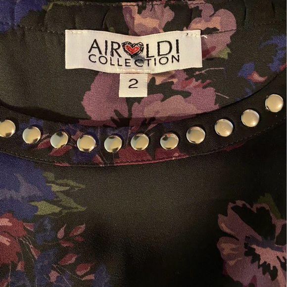 Jean Airoldi Black Floral Sleeveless Top - Picture 4 of 11